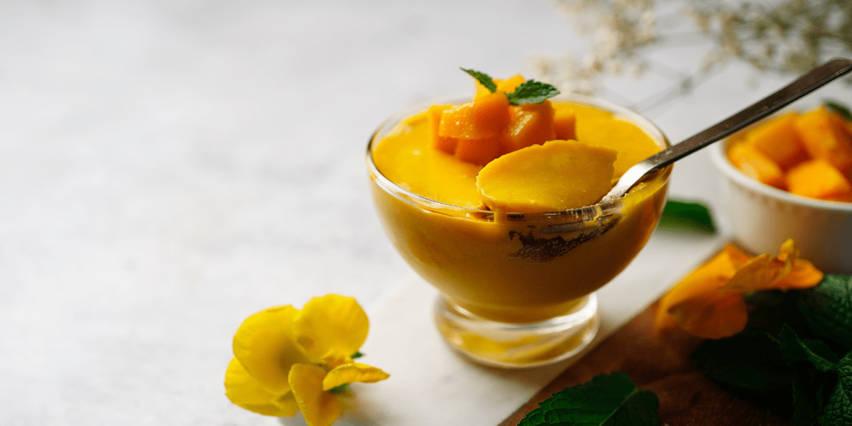 Esto es azucar - Receta: Mousse de Mango y Coco con Base ...